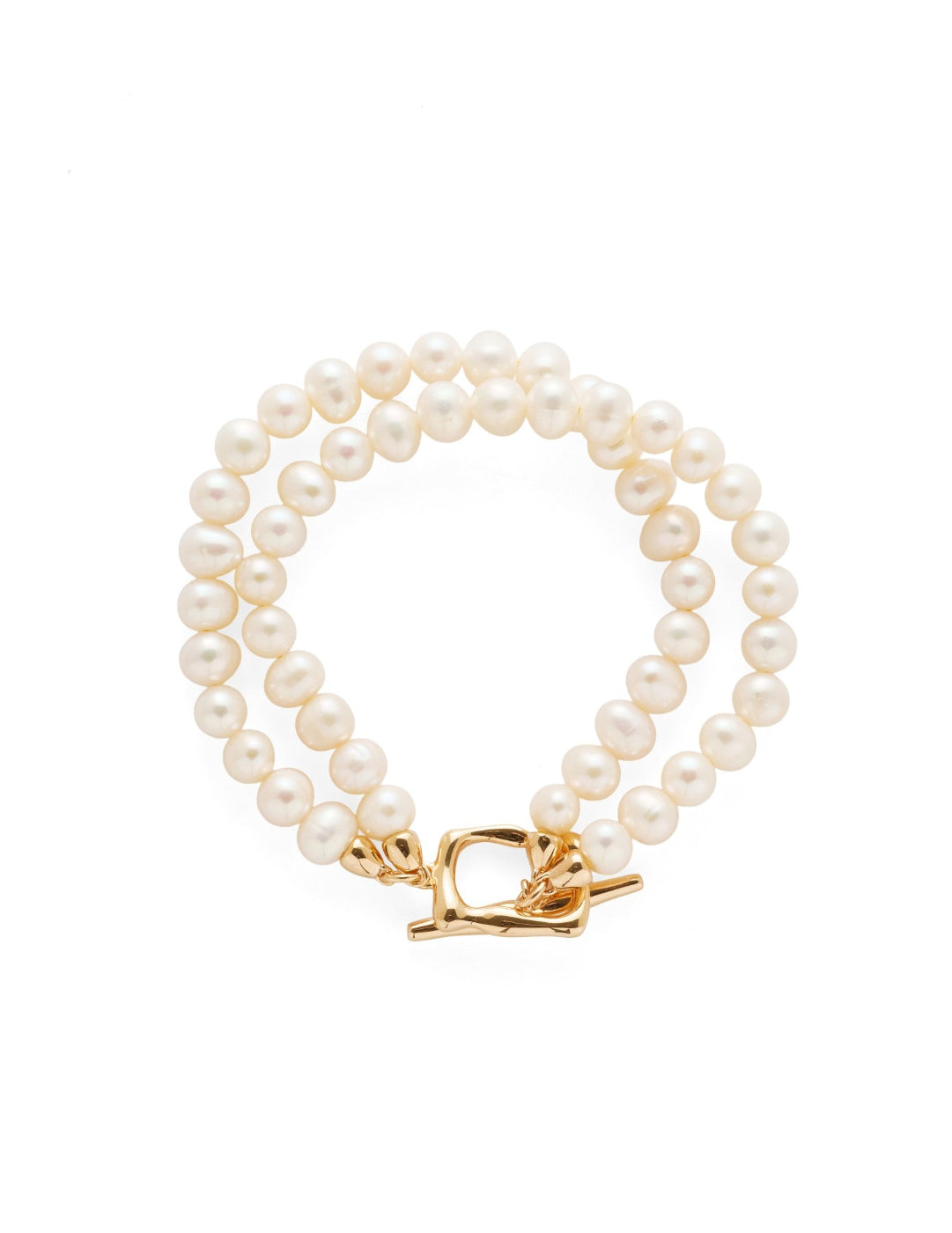 Double Layers Freshwater Pearl Bracelet gembea jewelry