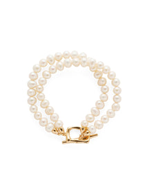 Double Layers Freshwater Pearl Bracelet gembea jewelry