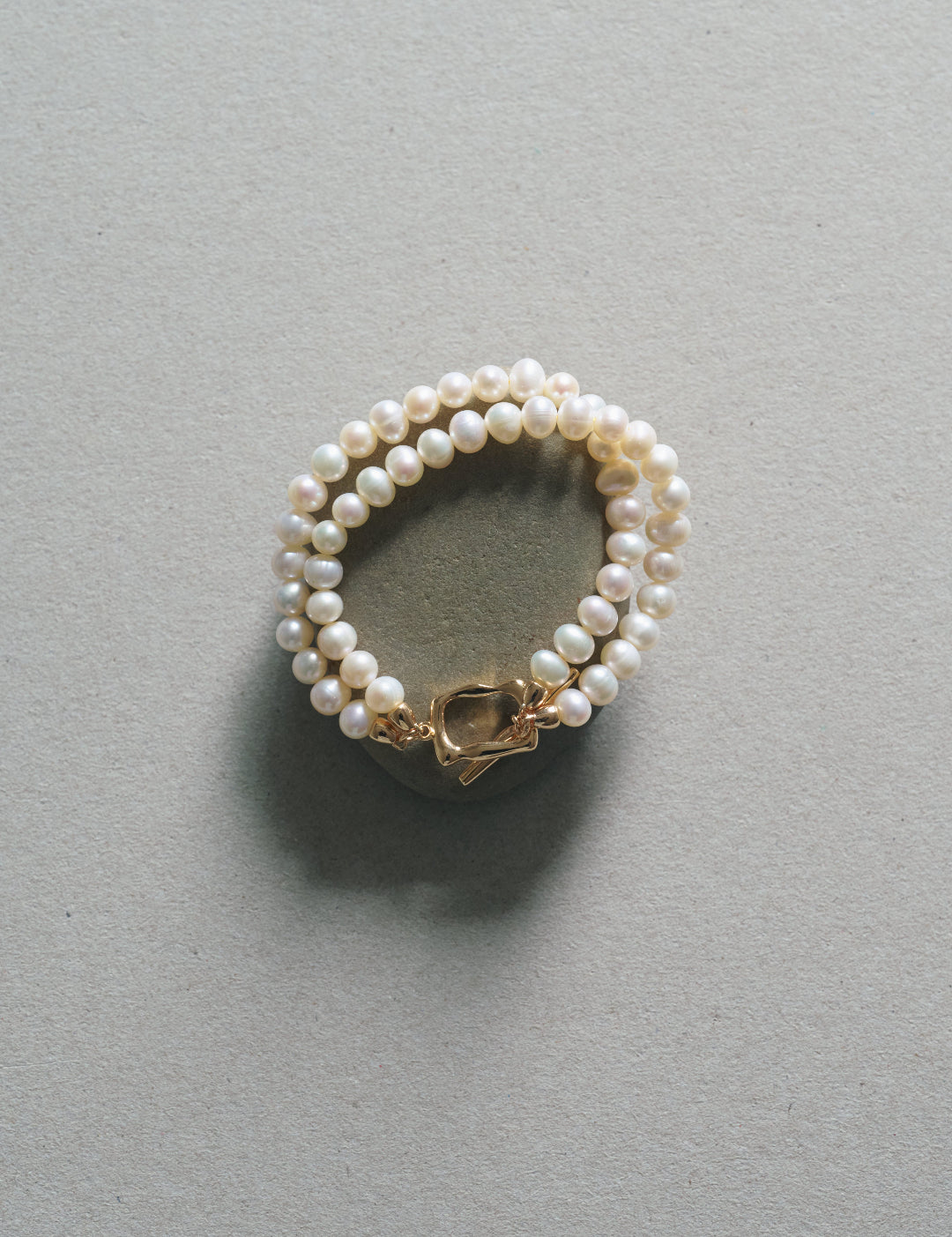 Double Layers Freshwater Pearl Bracelet gembea jewelry