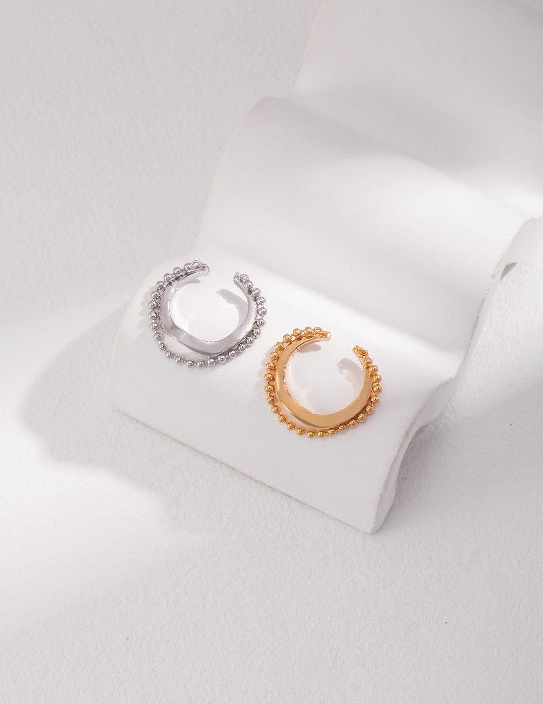 925 Sterling Silver Plated 18K Gold Open Rings - Gembea Jewelry