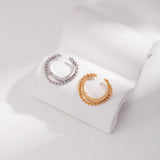 925 Sterling Silver Plated 18K Gold Open Rings - Gembea Jewelry