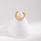 925 Sterling Silver Plated 18K Gold Open Rings - Gembea Jewelry