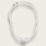 Double Layers Pearl Baroque Necklace gembea jewelry