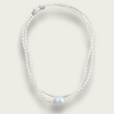 Double Layers Pearl Baroque Necklace gembea jewelry