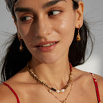Drop-Shaped Tiger's Eye Earrings - Gembea Jewelry
