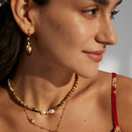 Drop-Shaped Tiger's Eye Earrings - Gembea Jewelry