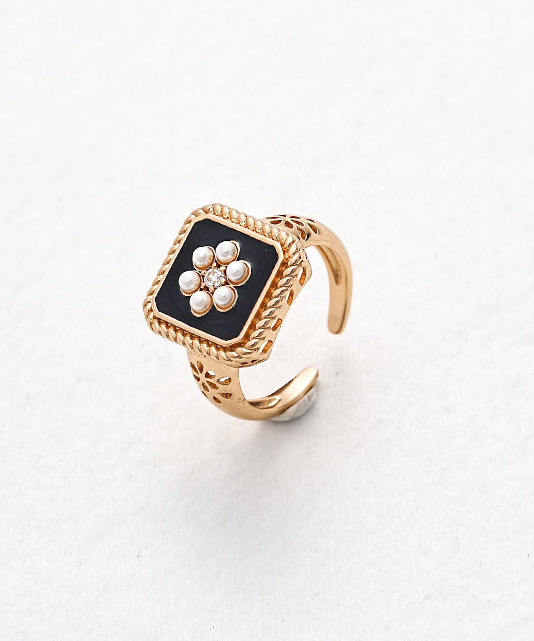 Drop Glazed Zircon Gemstone Open Rings - Gembea Jewelry