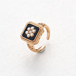 Drop Glazed Zircon Gemstone Open Rings - Gembea Jewelry