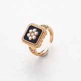 Drop Glazed Zircon Gemstone Open Rings - Gembea Jewelry