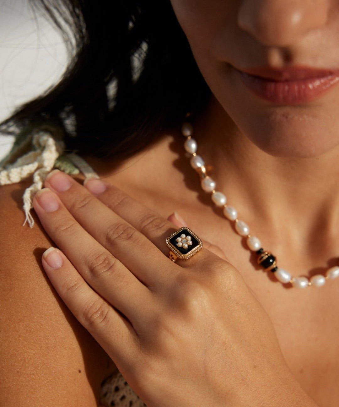 Drop Glazed Zircon Gemstone Open Rings - Gembea Jewelry