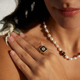 Drop Glazed Zircon Gemstone Open Rings - Gembea Jewelry