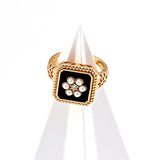 Drop Glazed Zircon Gemstone Open Rings - Gembea Jewelry