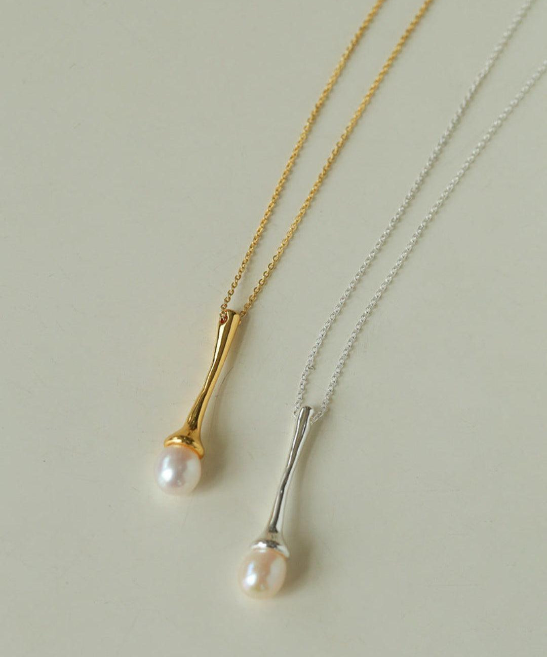Drop Pearl Long Chain Necklace - Gembea Jewelry