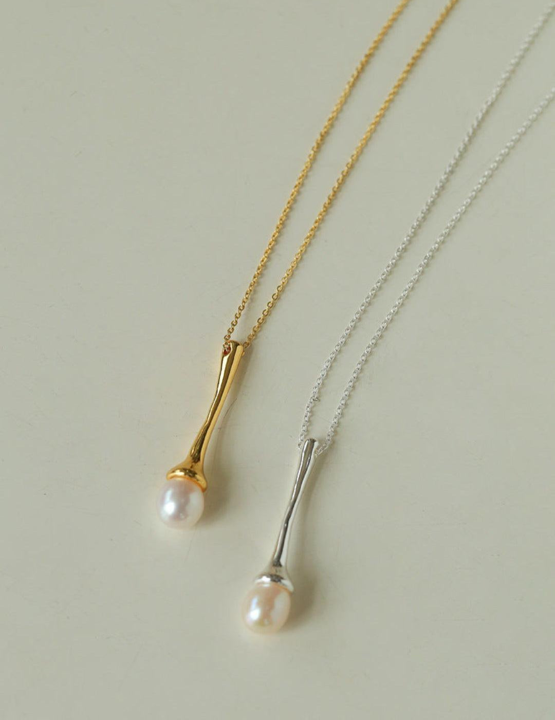 Drop Pearl Long Chain Necklace - Gembea Jewelry