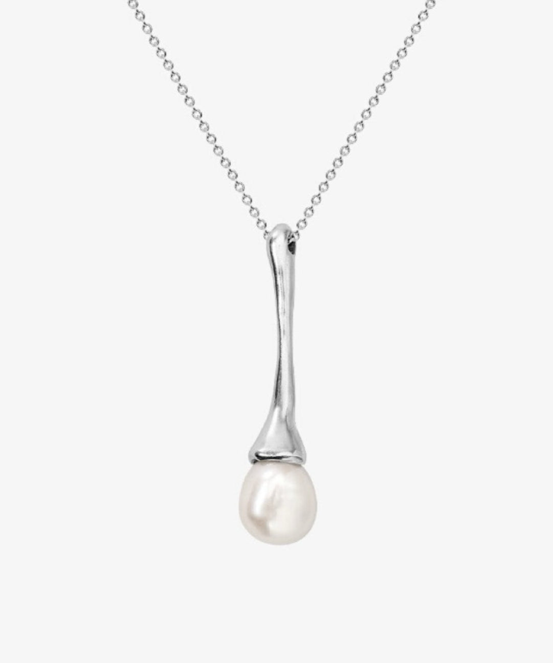 Drop Pearl Long Chain Necklace gembea jewelry