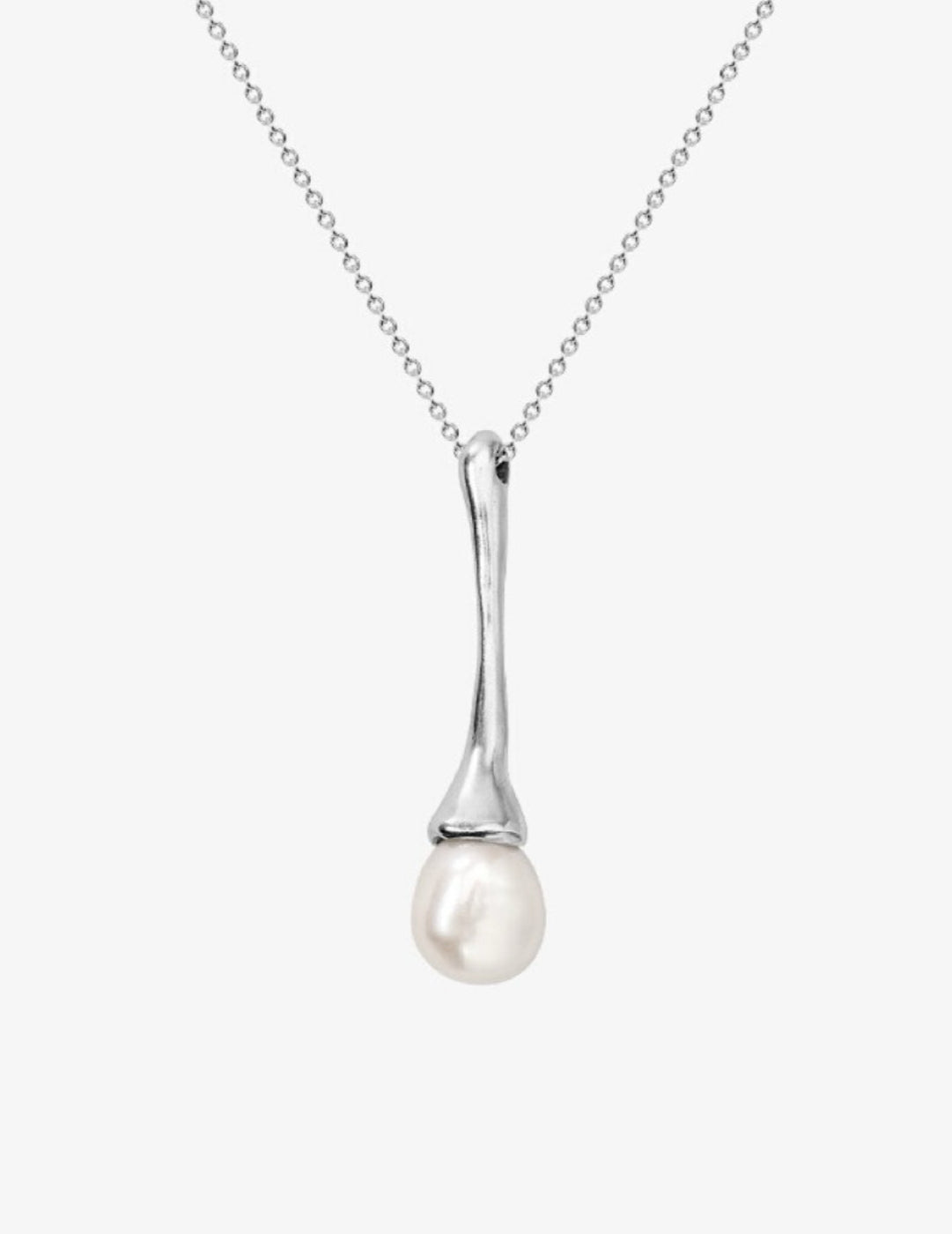 Drop Pearl Long Chain Necklace gembea jewelry