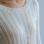 Drop Pearl Long Chain Necklace - Gembea Jewelry