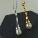 Drop Pearl Long Chain Necklace - Gembea Jewelry