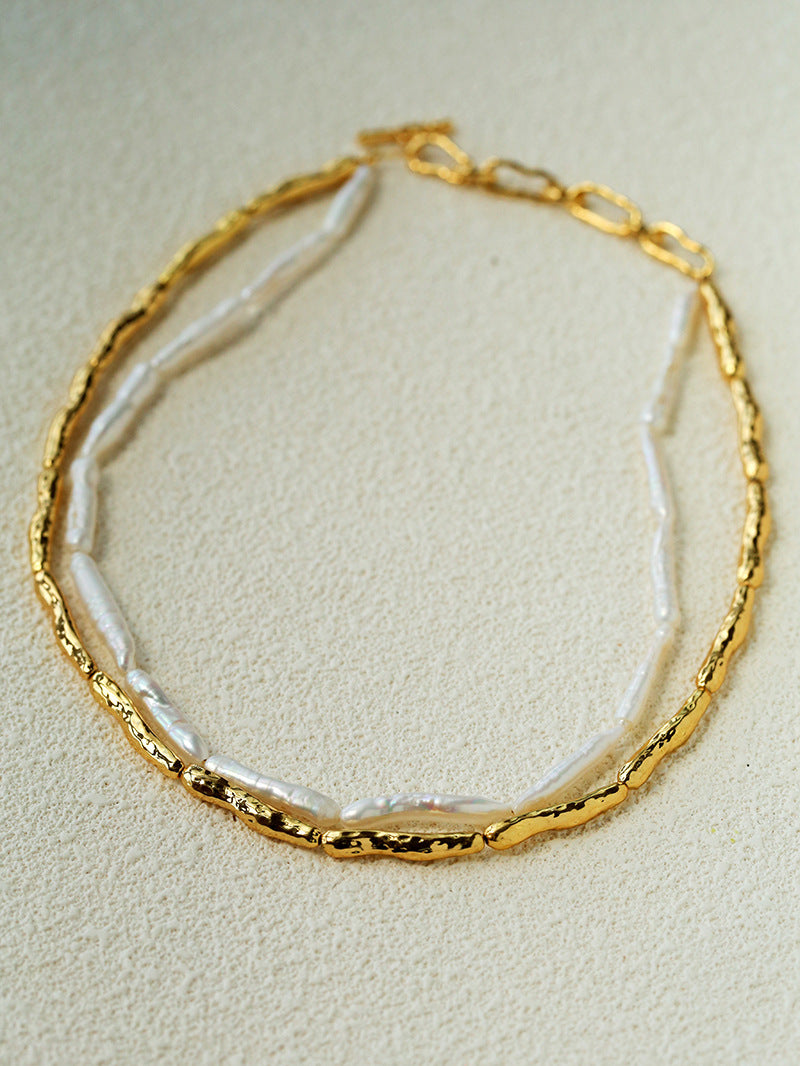 Dual Form Baroque Pearl Necklace gembea jewelry