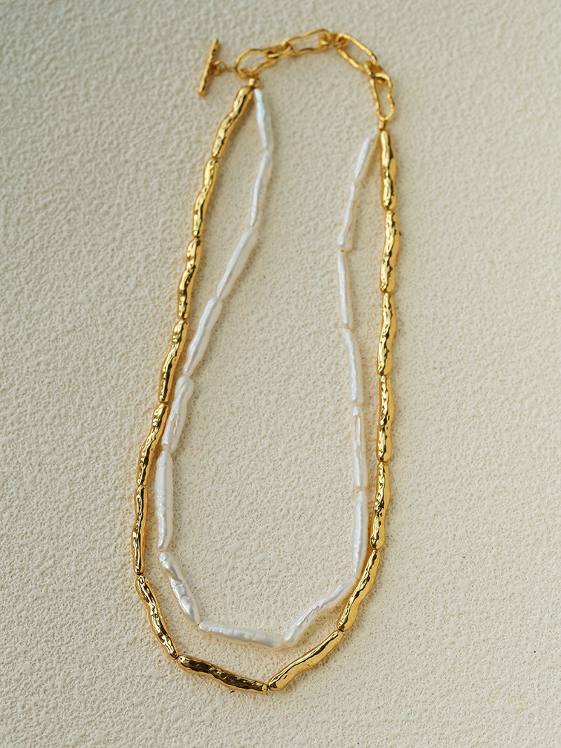 Dual Form Baroque Pearl Necklace gembea jewelry