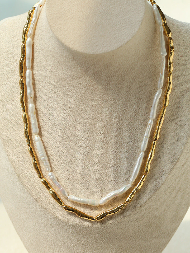 Dual Form Baroque Pearl Necklace gembea jewelry