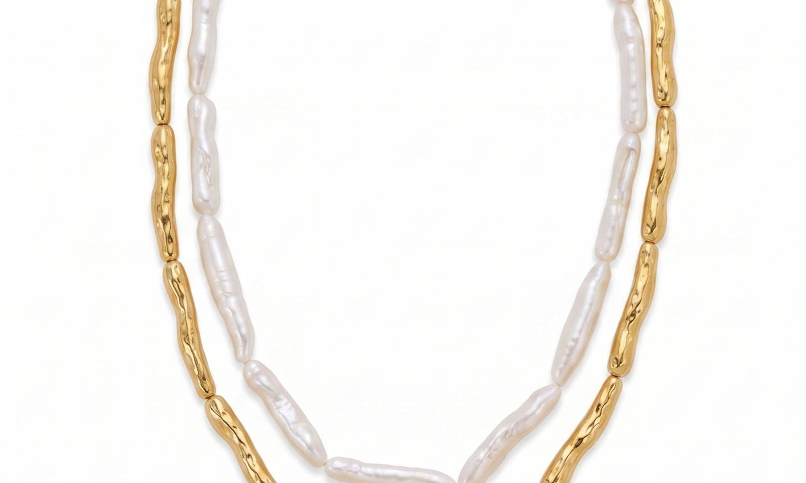 Dual Form Baroque Pearl Necklace gembea jewelry