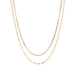 Dual Glow Layered Chain Necklace gembea jewelry