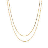 Dual Glow Layered Chain Necklace gembea jewelry