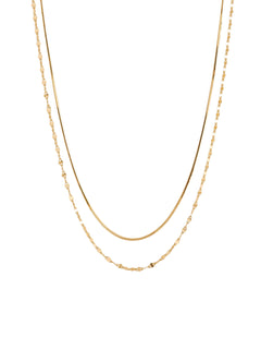 Dual Glow Layered Chain Necklace gembea jewelry