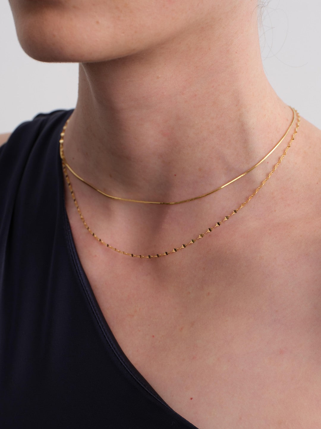 Dual Glow Layered Chain Necklace gembea jewelry