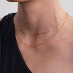 Dual Glow Layered Chain Necklace gembea jewelry