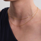 Dual Glow Layered Chain Necklace gembea jewelry