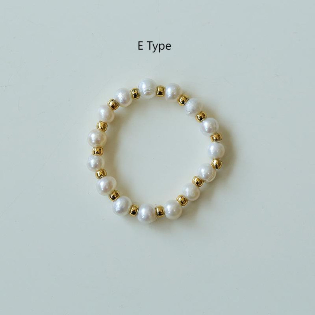 Gembea Jewelry Elastic Irregular Pearl Ring