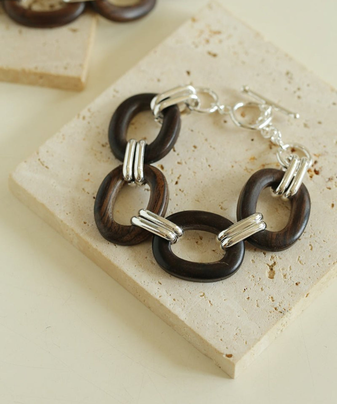 Ebony Wood Elliptic Bracelet gembea jewelry