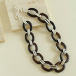 Ebony Wood Elliptic Necklace gembea jewelry