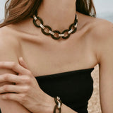 Ebony Wood Elliptic Necklace gembea jewelry