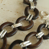Ebony Wood Elliptic Necklace gembea jewelry
