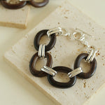 Ebony Wood Elliptic Necklace gembea jewelry