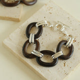 Ebony Wood Elliptic Necklace gembea jewelry