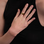 Eclipse Geometrically Open Ring-Gold gembea jewelry