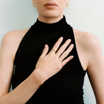 Eclipse Geometrically Open Ring-Gold gembea jewelry