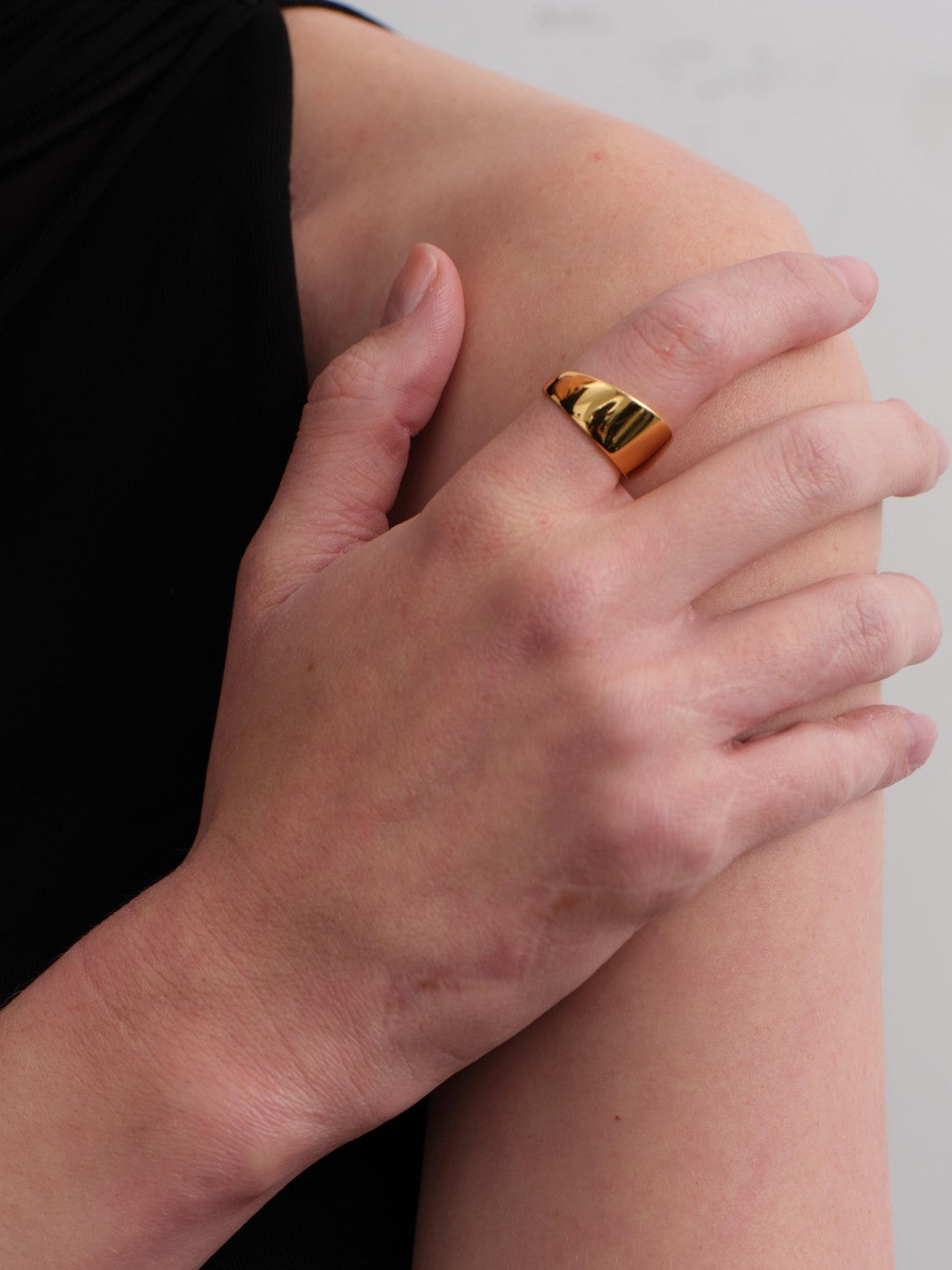 Eclipse Geometrically Open Ring-Gold gembea jewelry