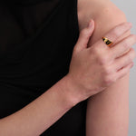 Eclipse Geometrically Open Ring-Gold gembea jewelry