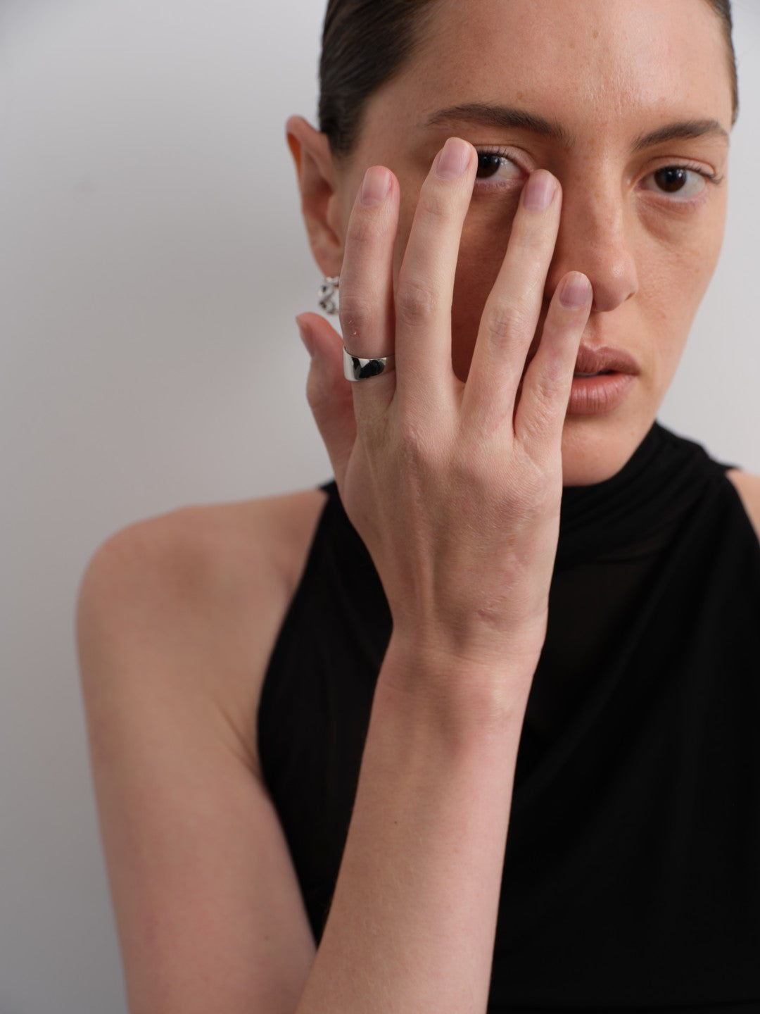 Eclipse Geometrically Open Ring-Silver GEMBEA JEWELRY