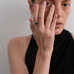 Eclipse Geometrically Open Ring-Silver GEMBEA JEWELRY