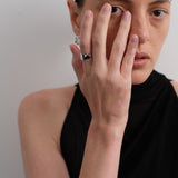 Eclipse Geometrically Open Ring-Silver GEMBEA JEWELRY