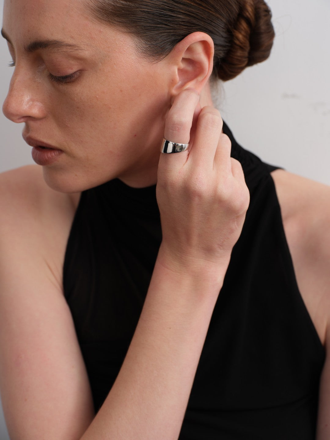 Eclipse Geometrically Open Ring-Silver GEMBEA JEWELRY