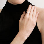 Eclipse Geometrically Open Ring-Silver GEMBEA JEWELRY