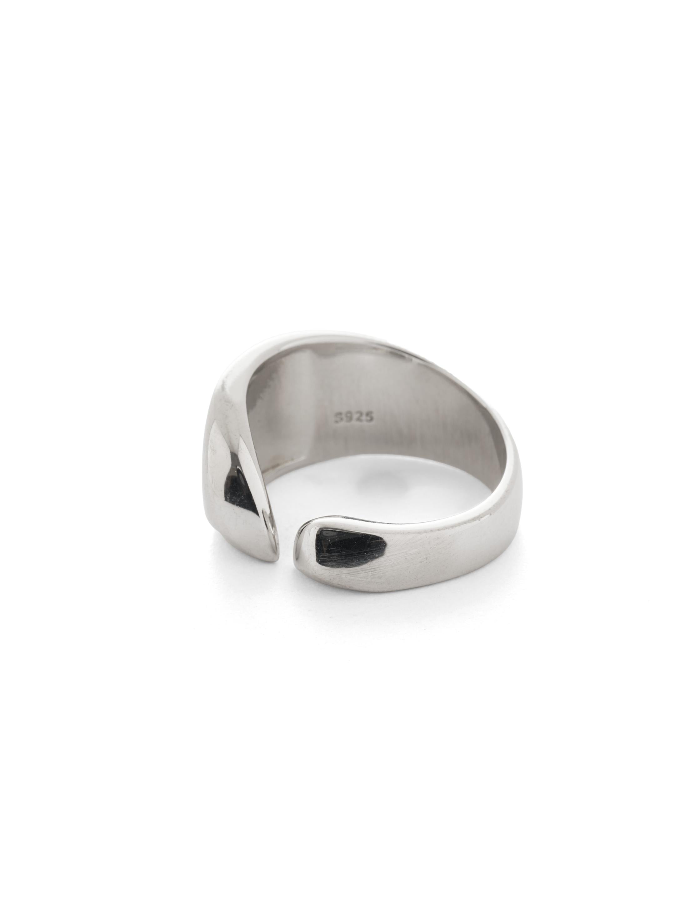 Eclipse Geometrically Open Ring-Silver GEMBEA JEWELRY