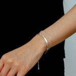 Effortless Layers Silver Double Chain Bracelet GEMBEA JEWELRY
